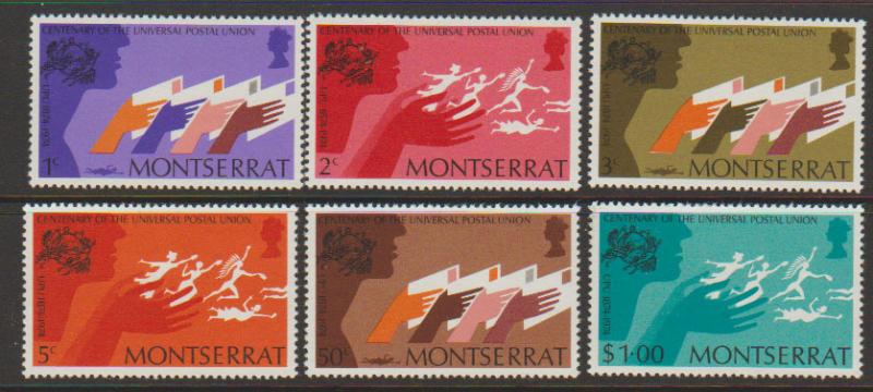 Montserrat SG 329 - 334  Mint Very Light Hinge set of 6  ...