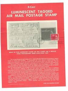 Lot of 100 Souvenir Page 1963 C-64A Tagged Luminescent 