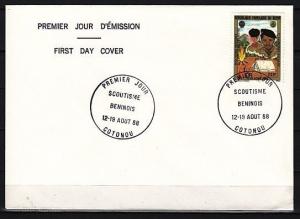 Benin, Scott cat. 654. 1st National Scout Jamboree. First Day Cover.