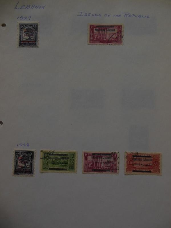 LEBANON : Old Time Mint & Used collection on pages.