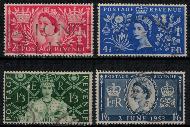 Great Britain #313-6  CV $5.95  Queen Elizabeth Coronation