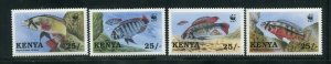 Kenya  885 - 888 Fish World Wildlife Fund Set of 4 Stamps MNH