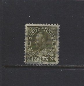 CANADA - #119 - 20c KING EDWARD V ADMIRAL USED STAMP 