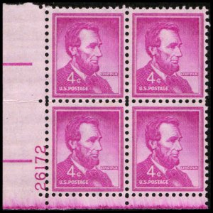 US #1036a LINCOLN MNH LL PLATE BLOCK #26172