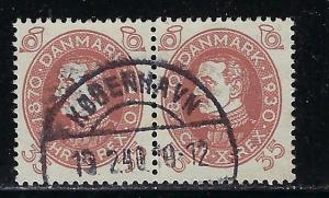 Denmark Scott # 218, used, pair