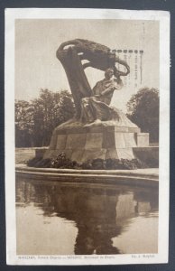 1927 Warsaw Poland Real Picture Postcard Cover To England Chopin Monument