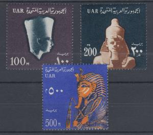 Egypt Sc 614-616 MLH. 1964 definitives, 3 top values to set VF