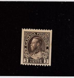 CANADA (MK233) # 134  VF-MH  3cts  KGV ADMIRAL COIL / BROWN CAT VALUE $20