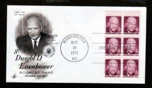 U.S. 1971 FDC Ike Booklet Pane!