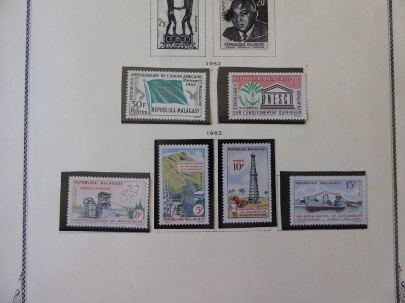 Malagasy Mostly MNH Stamp Collection on Scott Spec Album Pages