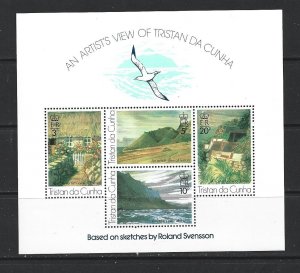 TRISTAN DA CUNHA - 1976 VIEWS OF TRISTAN SOUVENIR SHEET - SCOTT 212a - MNH