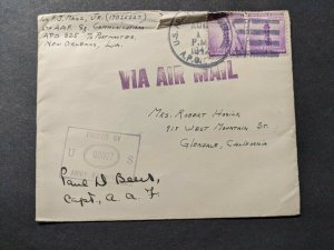 APO 825 ALBROOK FIELD, CANAL ZONE  1942 Censored WWII Army Cover 6th AAF Sq COMM 