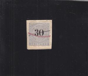 North German Confederation, 30 Groschen, Used, Sc #8 (24700)