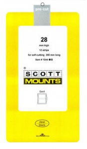 Scott Mounts Black,28 STRIP 290  mm  (pkg 12) (01044B)