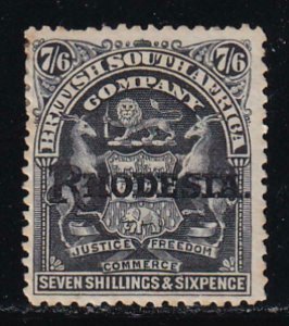 Rhodesia 1909 SC 97 MLH 