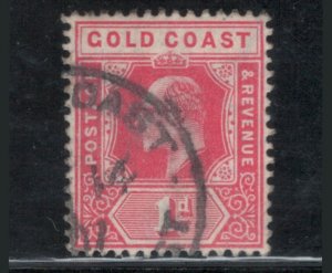 Gold Coast 1907 King Edward VII 1p Scott # 57 Used