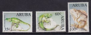 Aruba  #98-100  MNH  1993  iguana