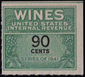 RE144 90¢ Wine Revenue Stamp (1942) NGAI/NH