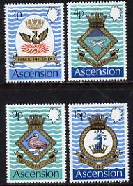 ASCENSION IS - 1971 - Royal Naval Crests #3 - Perf 4v Set - Mint Never Hinged