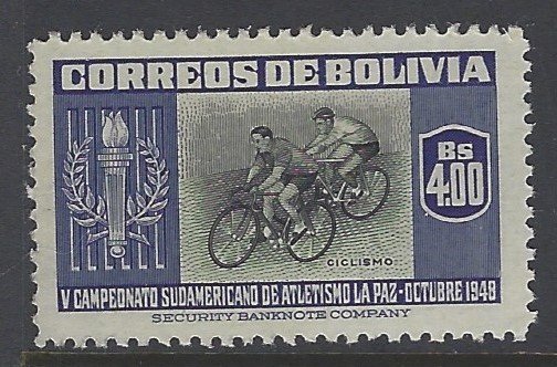 Bolivia, Scott #358; 4b Cycling, MH