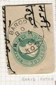 INDIA; Fine POSTMARK on early QV issue used value, Barod Kotah