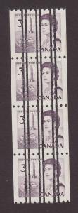 Canada 466xx VF MNH Precancel Coil Strip of 4