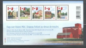 Canada #2350 Flag over mills  SS(5) MNH CV$8.50