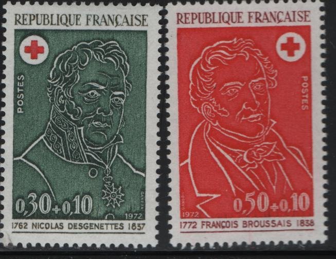 FRANCE, B461-B462, (2) SET, MNH, 1972, Nicolas Desgenettes