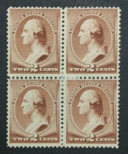 MOMEN: US #210 BLOCK MINT OG H #31720