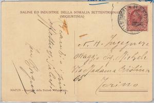 54054 - ITALY COLONIES: SOMALIA - POSTCARD from HAFUN to TURIN-