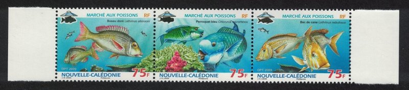 New Caledonia Fish strip of 3v 2009 MNH SG#1461-1463 MI#1489-1491