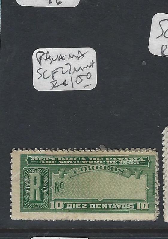 PANAMA  (P2401BB)  REGISTRATION STAMP SC F27   MNH