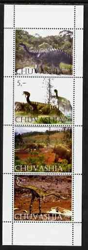 CHUVASHIA - 2003 - Dinosaurs #2 - Perf 4v Sheet -Mint Never Hinged-Private Issue