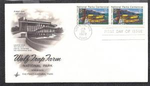 Wolf Trap Farm 1972 Artcraft U/A FDC  BIN E158