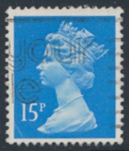 GB  Machin 15p SG X905 1 band SC# MH91  Used see scans & details