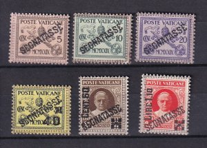 1931 VATICAN - PIO XI - Scott #J1-J6 - POSTAGE DUE - MNH **