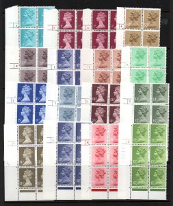 GB Machin MNH Control (blocks of 6) collection x 27 WS36095(L)