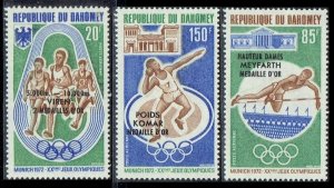 1972 Dahomey 499-501 1972 Olympic Games in Munchen