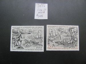 FRANCE ANTARCTIC 1972 MNH  SC C26-27 SET $145 (160)