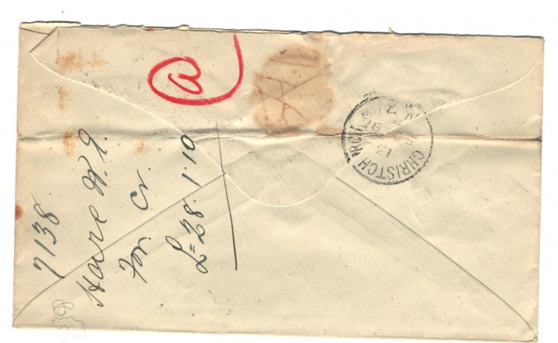 New Zealand Sc#61 Pair Used on Cover to Union Bank of Australia 1895