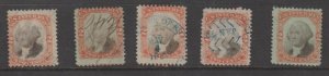 U.S. Scott #R135 & R151 Revenue Stamp - Used Set of 5 - IND