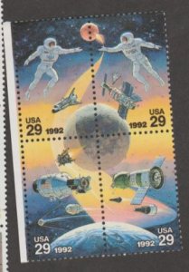 U.S. Scott #2631-2634 Space Accomplishment Stamps - Mint NH Block of 4