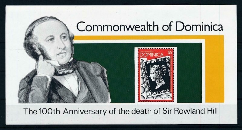 [105795] Dominica 1979 Sir Rowland Hill black penny Souvenir Sheet MNH