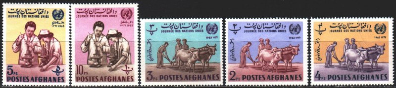 Afghanistan. 1964. 870a-74a from the series. UN Day, Agriculture. MNH.