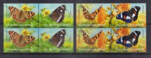 COCOS KEELING  ISLANDS - 2012 BUTTERFLIES / BUTTERFLY - 4V PAIR MINT NH