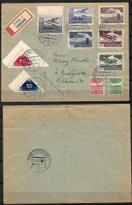 CZECHOSLOVAKIA STAMPS. 1938  FD REG. COVER