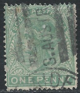 South Australia 1895 - 1d green wmk crown SA - SG250 used