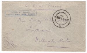 (I.B) South Africa Railways : Active Service Cover to Wellington Station (1915)