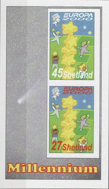 SHETLAND - 2000 - Europa - Imperf 2v Sheet -Mint Never Hinged-Private Issue