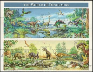 US 3136 The World of Dinosaurs 32c sheet 15 MNH 1997